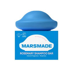 Mars Made Rosemary Shampoo Bar 2.0 front view showing compact, bottle-free design for eco living.