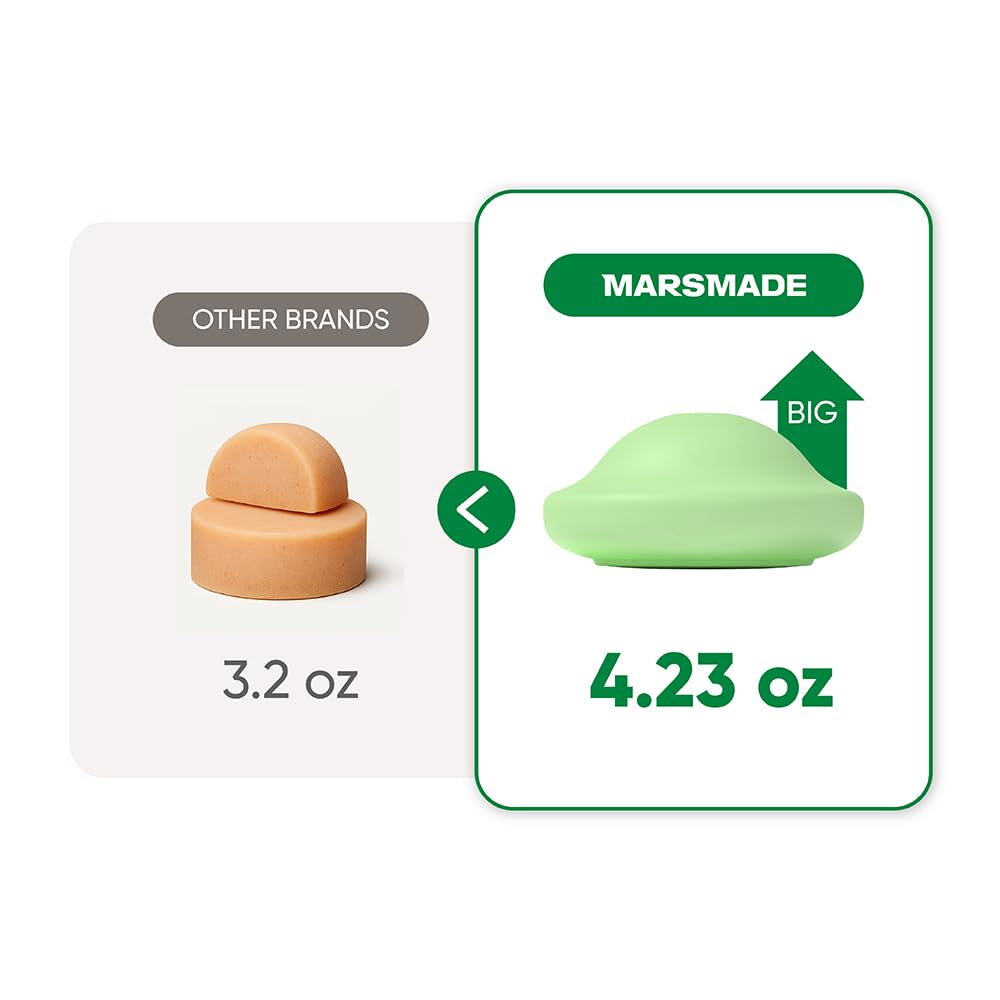 Mars Made Tea Tree Shampoo Bar rich lather ready for cleansing.