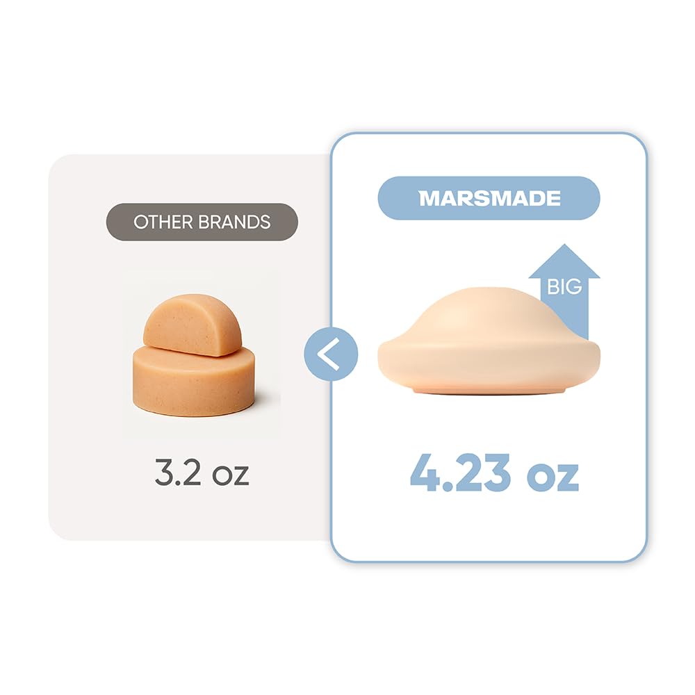 Bottle-free Mars Made packaging promotes sustainable personal care routine.