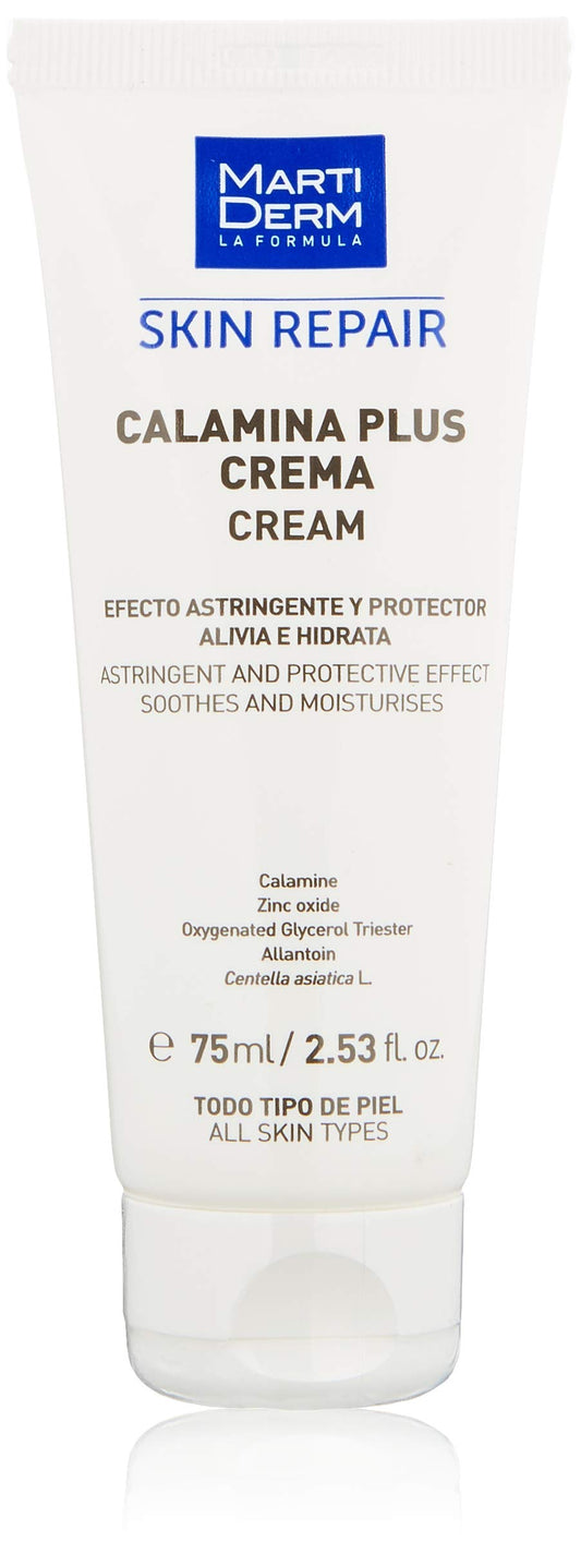 Martiderm Calamina Plus Cream tube 75 ml for daily soothing skin care.