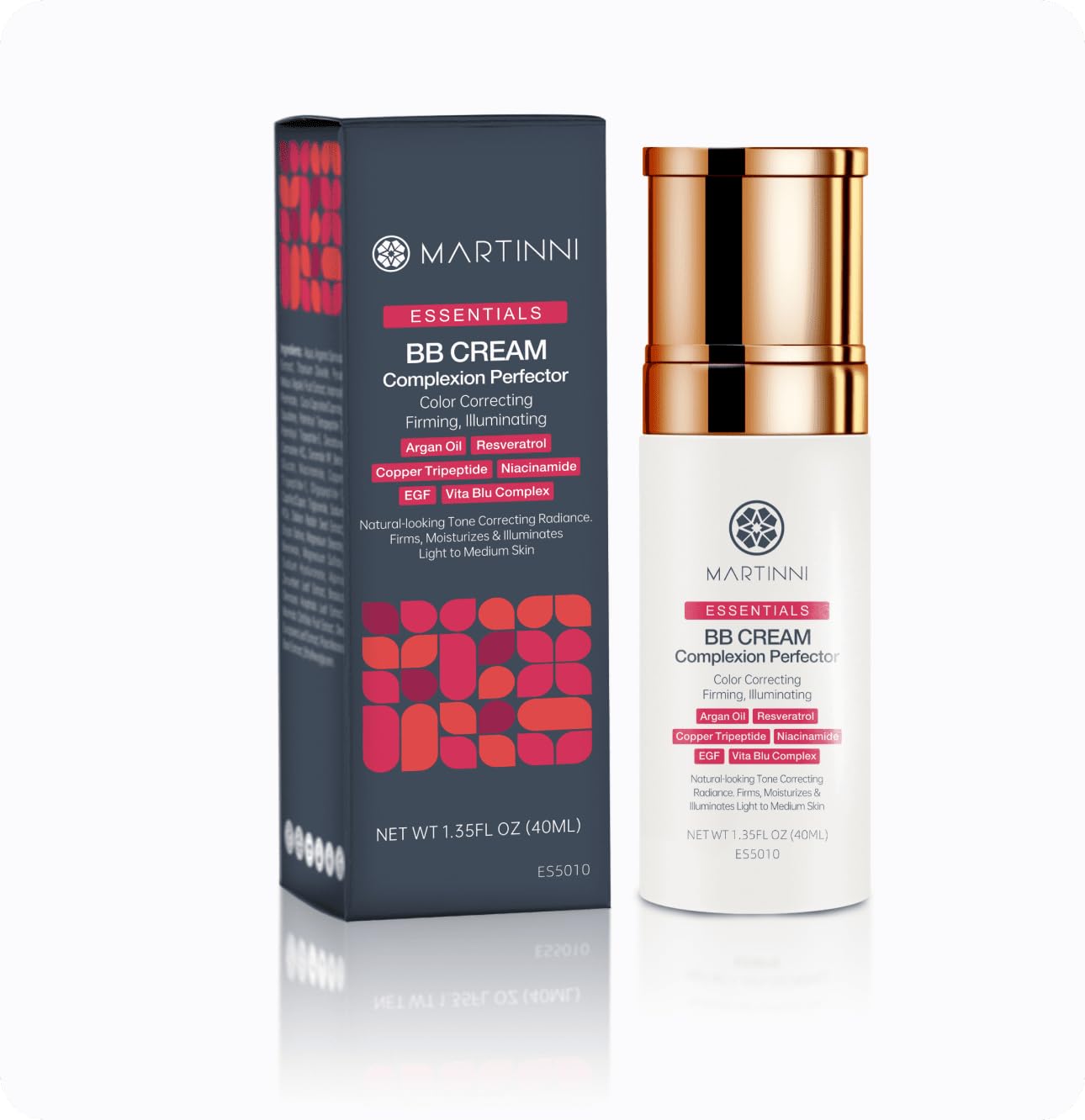 Martinni BB Cream application close-up for a smooth, radiant finish.