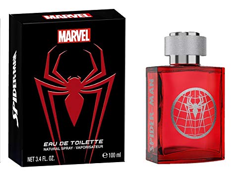 Marvel Spider-Man cologne worn by a man during daily activities