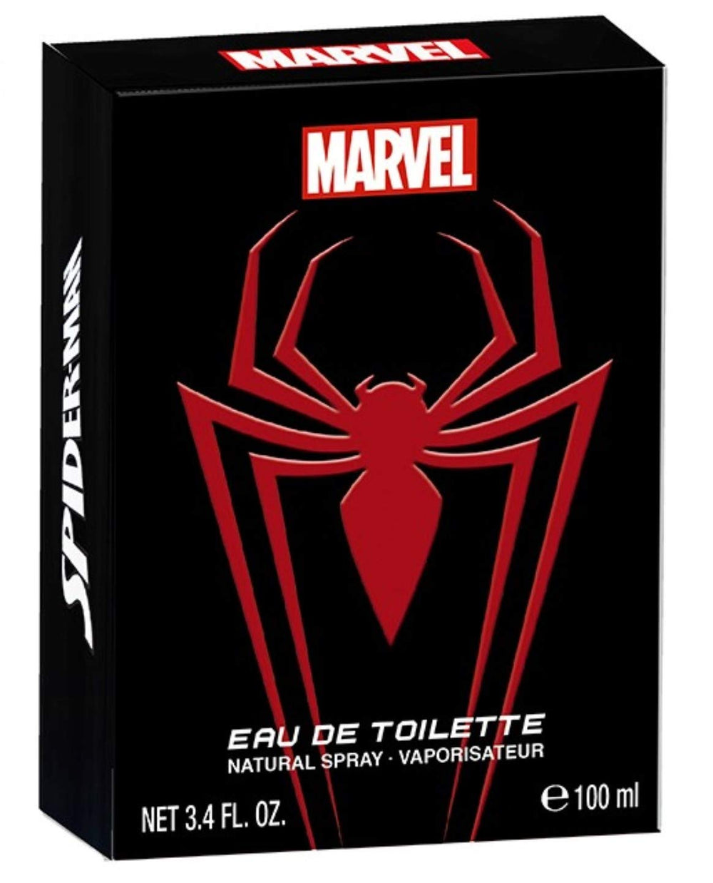 Marvel Spider-Man cologne packaging box highlighting premium presentation