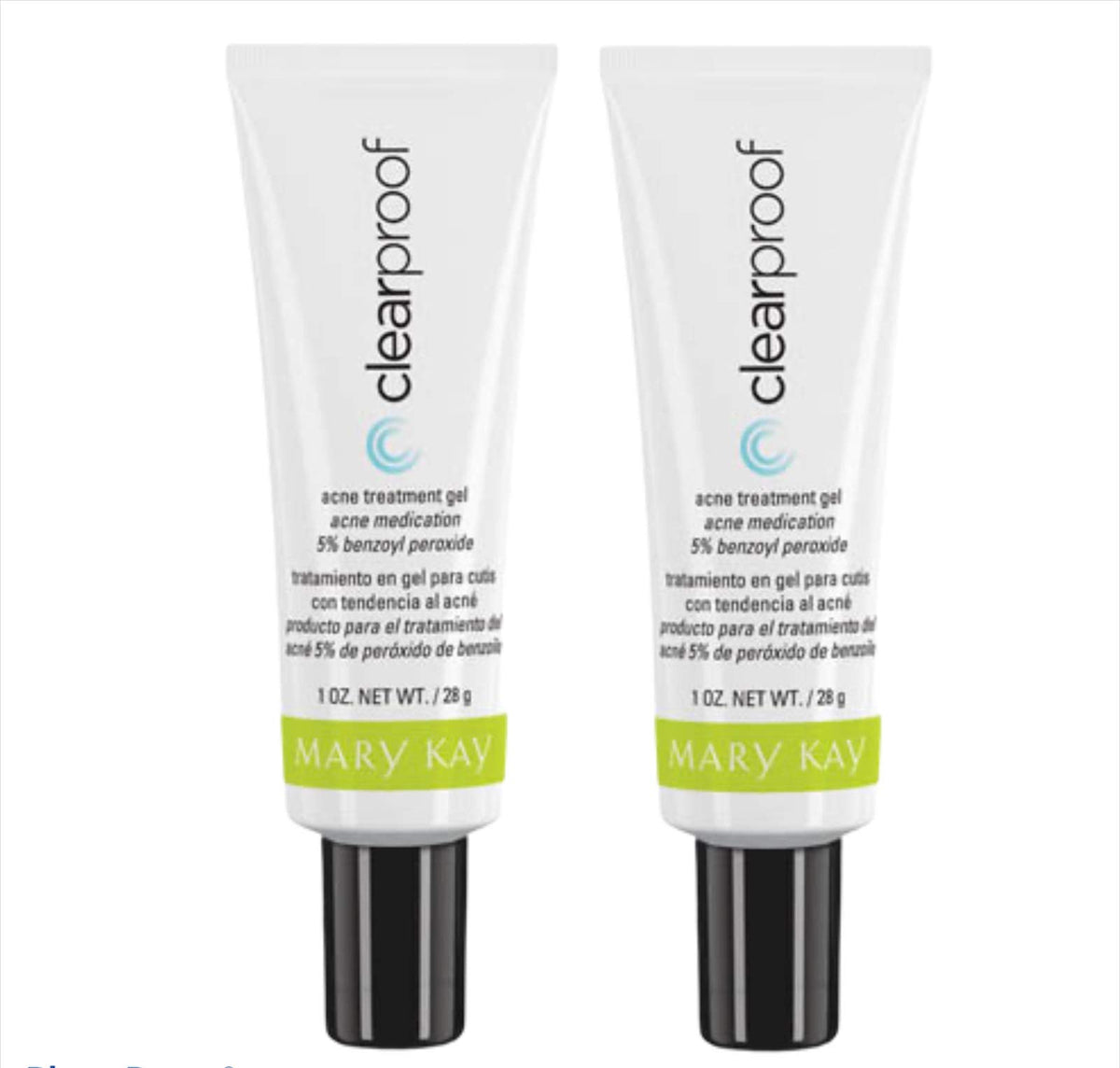 Mary Kay ClearProof acne treatment gel bottle reduces pimples and redness