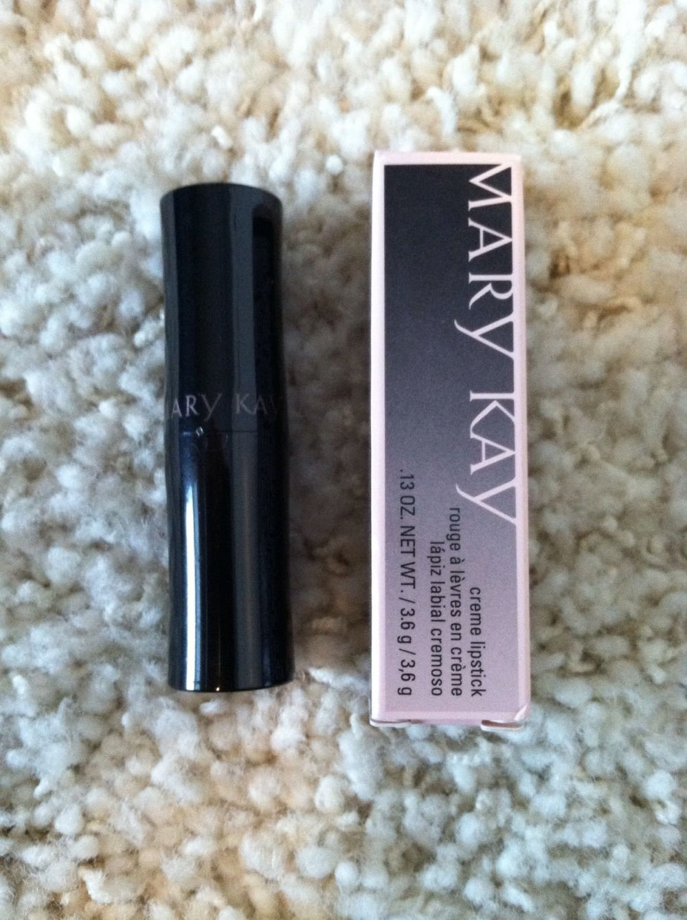 Mary Kay Creme Lipstick Downtown Brown swatch for long-lasting color