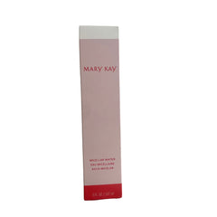 Mary Kay Micellar Water demonstration dissolving makeup on the hand.