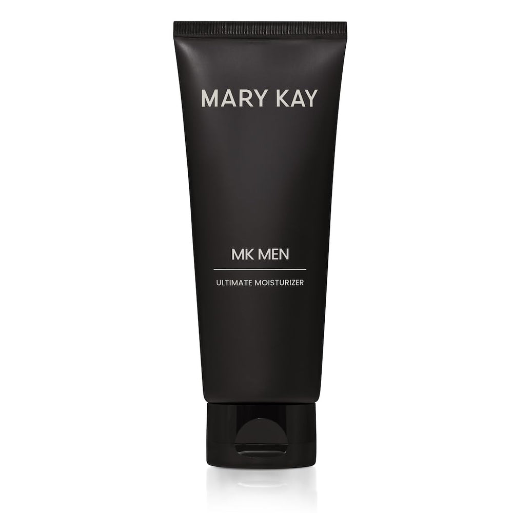 Mary Kay MK Men Advanced Facial Hydrator packaging shows a clean, masculine skincare solution.