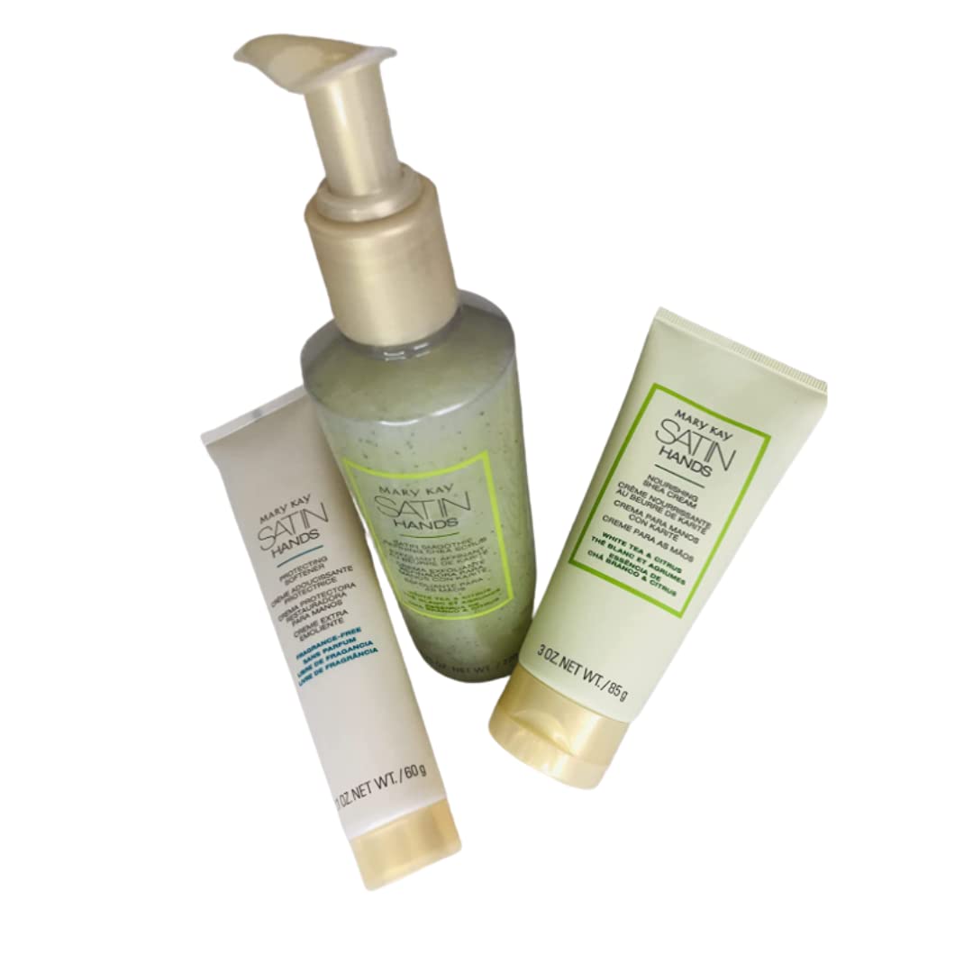 Mary Kay Satin Hands Pamering Set night cream jar highlights nourishing overnight hydration