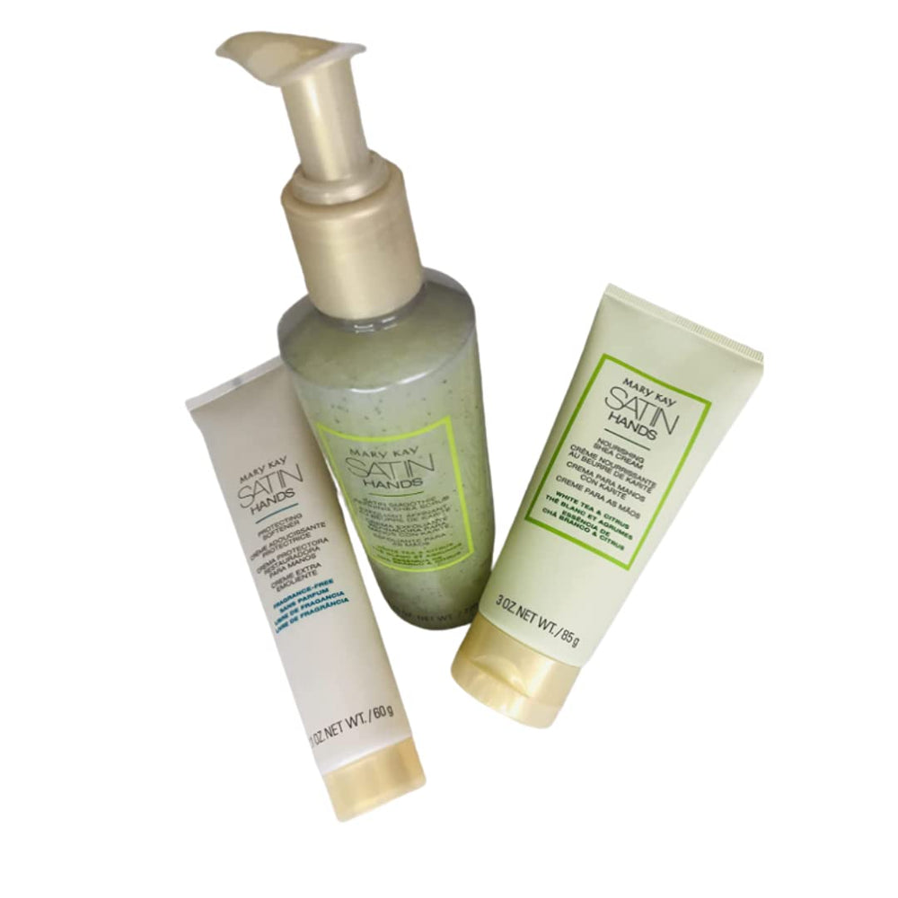 Mary Kay Satin Hands Pamering Set night cream jar highlights nourishing overnight hydration