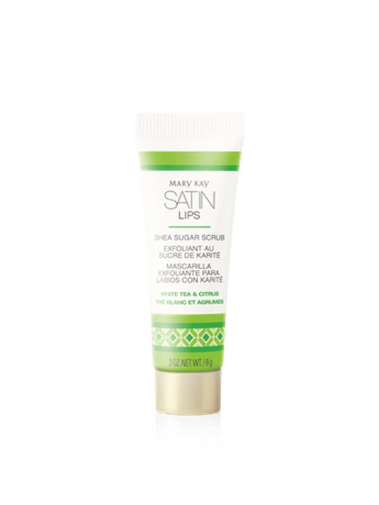 Mary Kay Satin Lips application scene showing softening lips