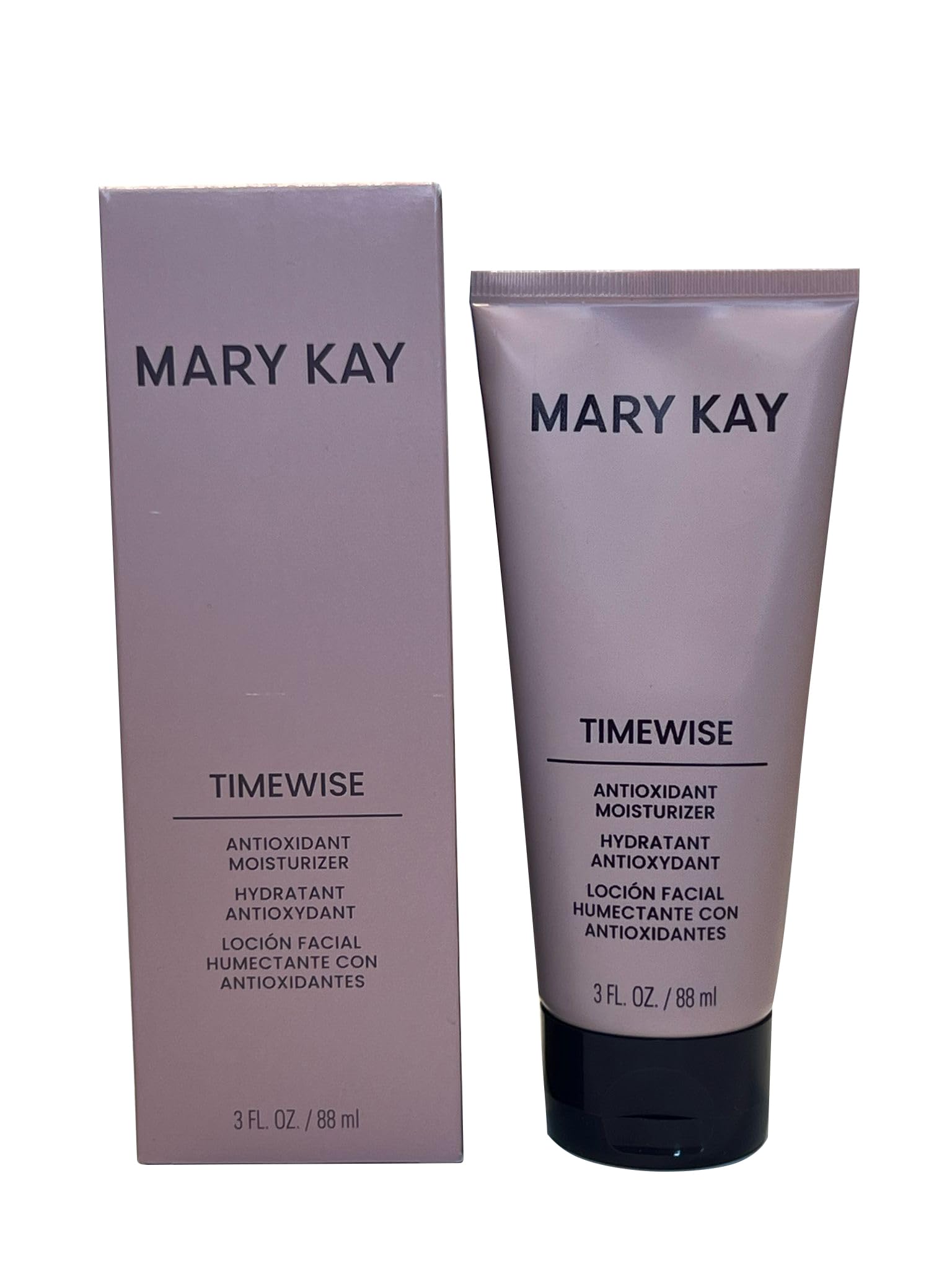 Mary Kay TimeWise Age-Fighting Moisturizer bottle promotes hydration and smooth skin.