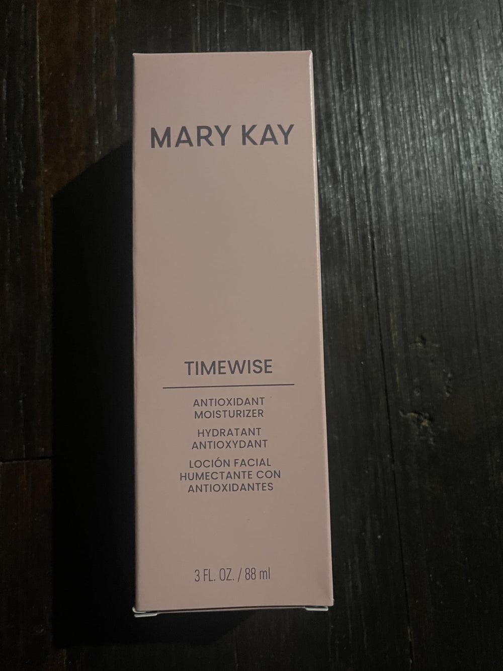 Mary Kay TimeWise antioxidant moisturizer being applied on skin for even tone