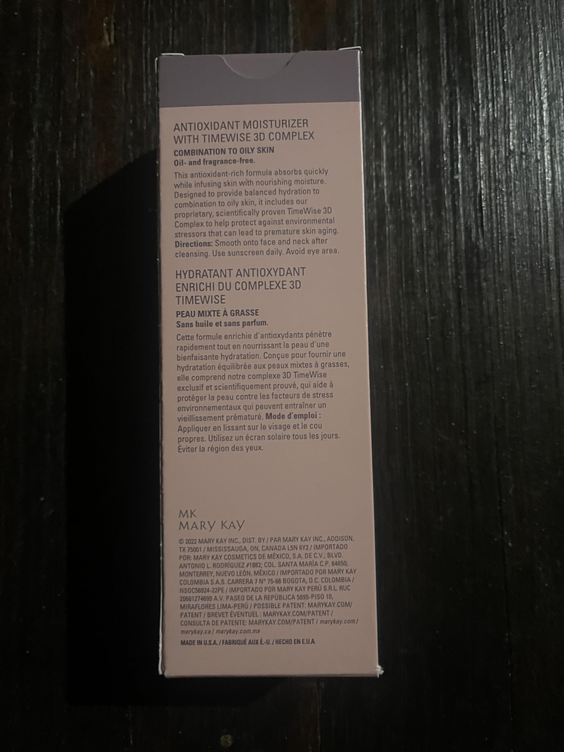 Mary Kay TimeWise Antioxidant Moisturizer brand shot highlighting protective formula