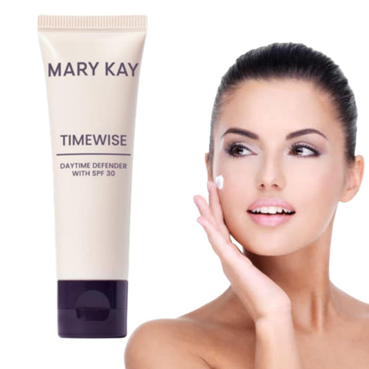 Mary Kay Timewise SPF 30 bottle front view for daily sun protection