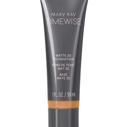 Mary Kay TimeWise Matte 3D Foundation Beige C130 bottle offers natural, weightless coverage