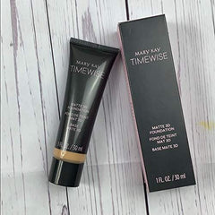 Mary Kay TimeWise Matte-Wear 3D Foundation Bronze W110 bottle showing long-wear matte coverage.