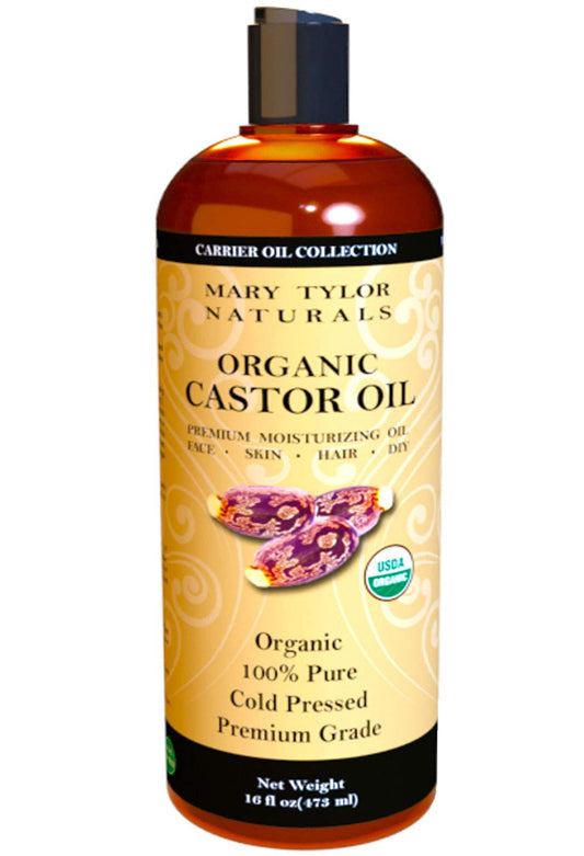 Mary Tylor Naturals castor oil 16oz bottle, ideal for natural hair and skin care