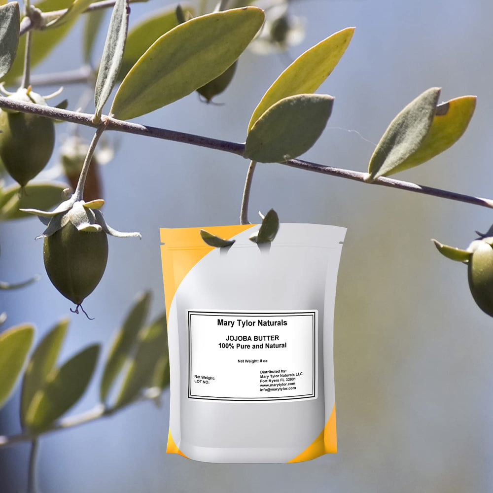Mary Tylor Naturals Jojoba Butter resealable pouch enables mess-free application and freshness.