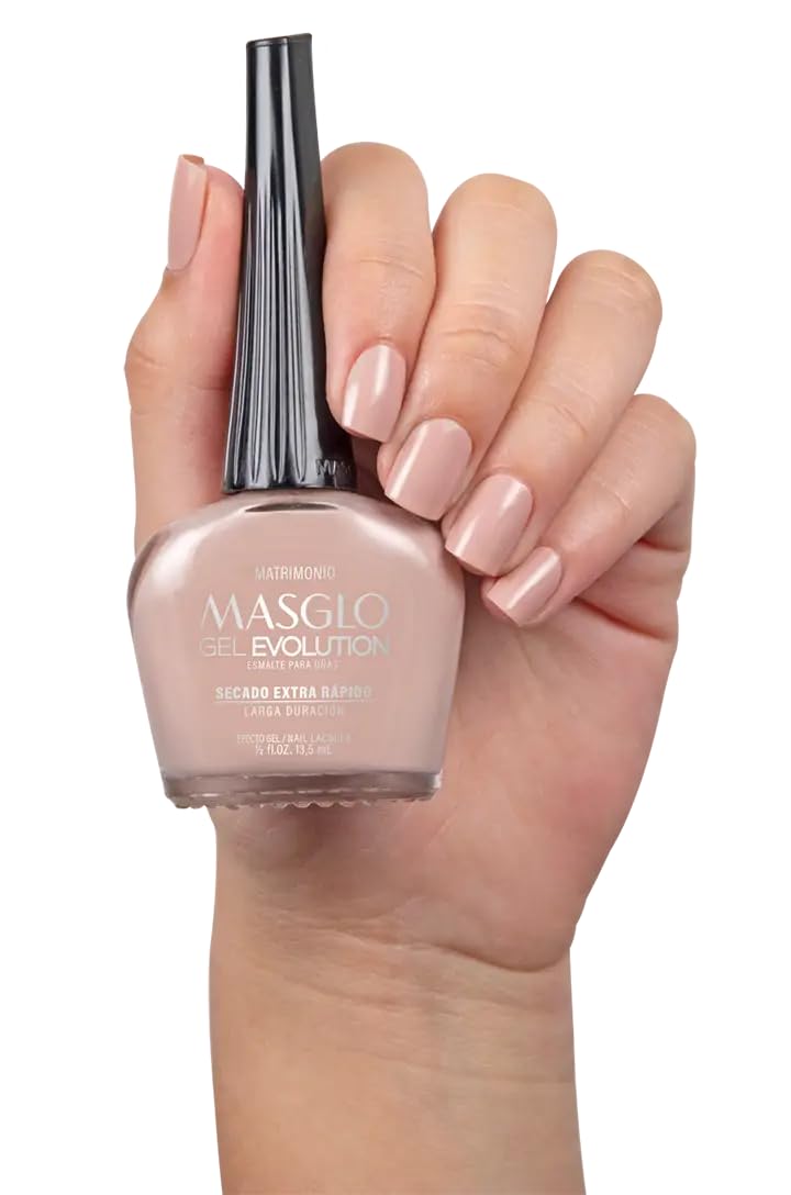 MASGLO Gel Evolution no-lamp-needed polish with salon shine at home.