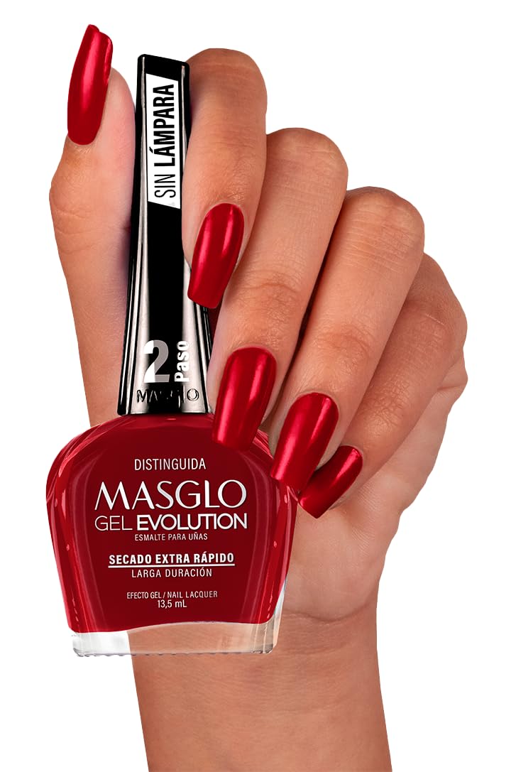 MASGLO Gel Evolution Distinguida swatch shows premium gloss and durable color