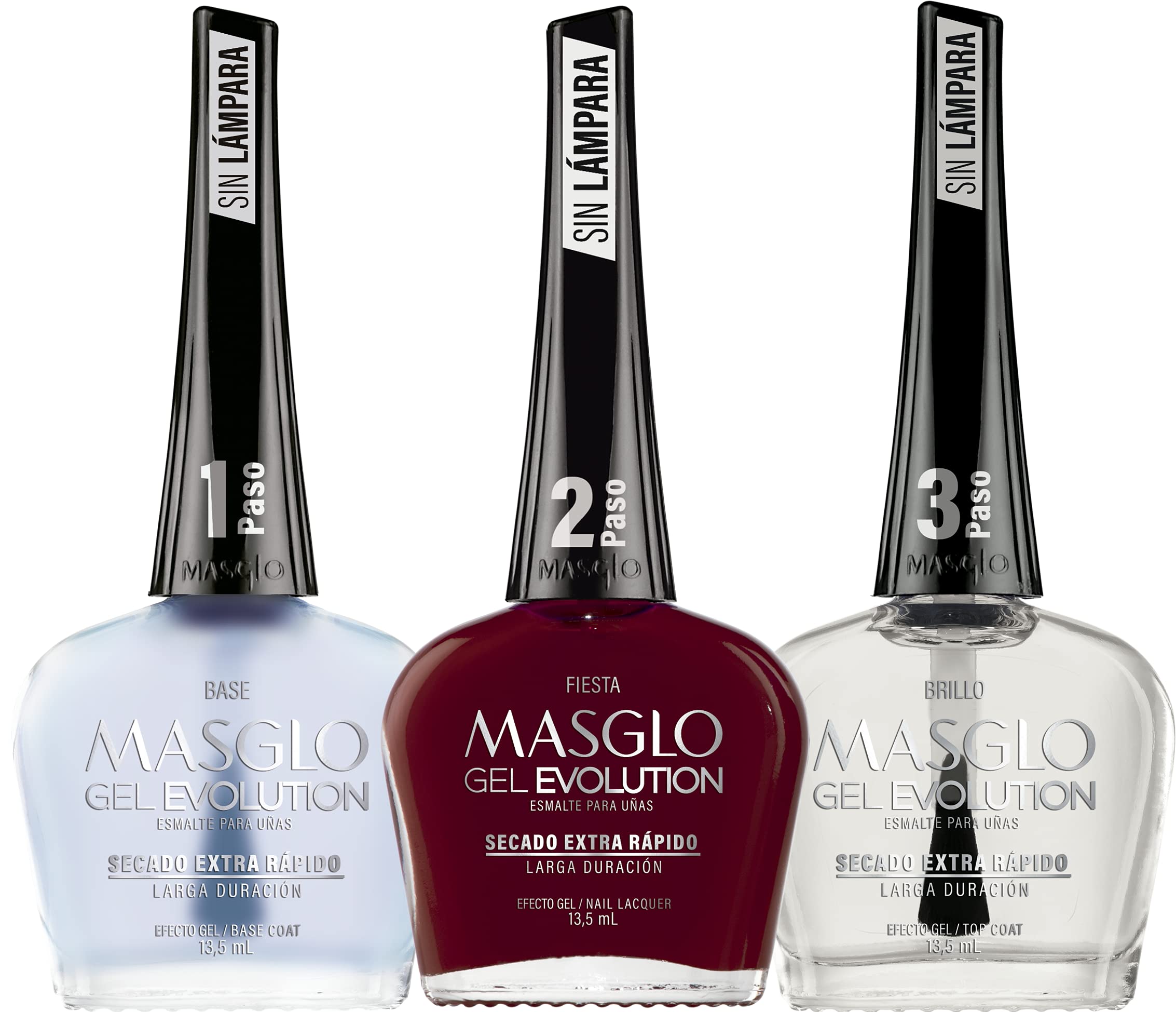 MASGLO Gel Evolution set packaging shown for at-home manicure.