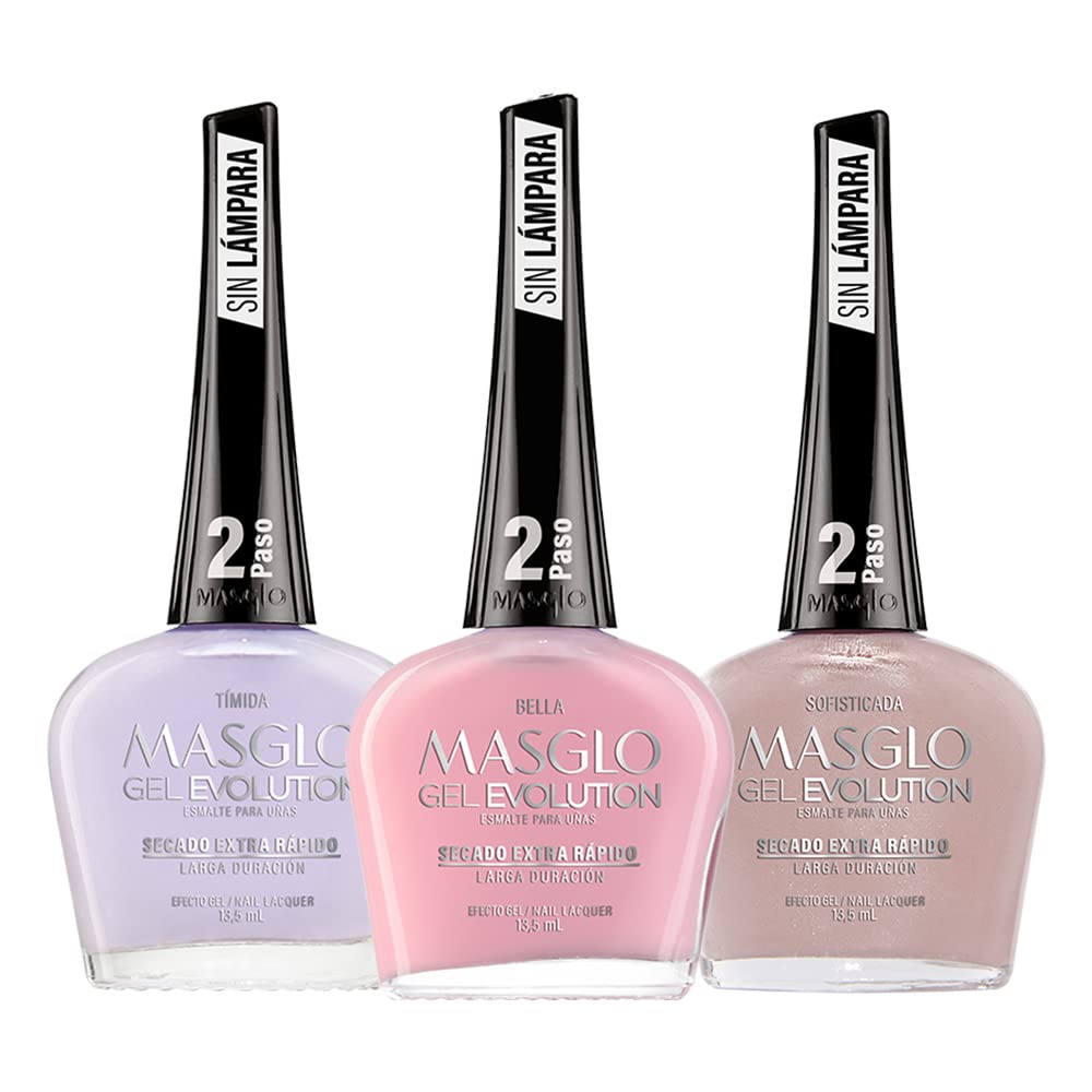 MASGLO Gel Evolution Sophisticated bottle close-up with a glossy finish.
