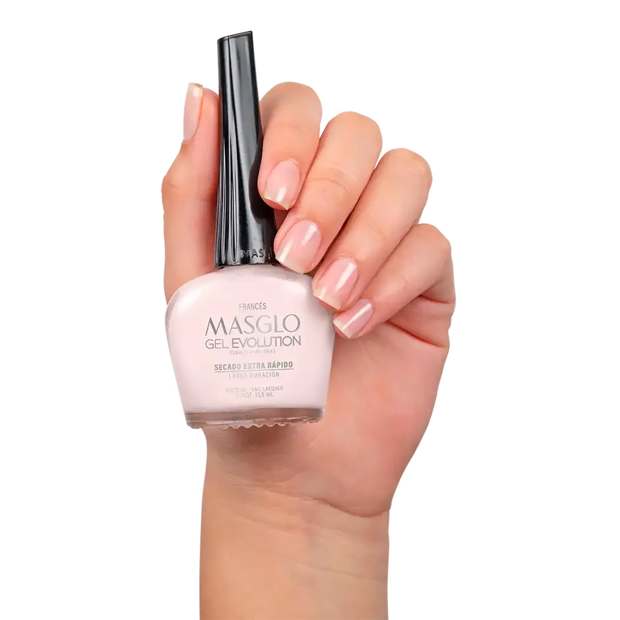 MASGLO Gel Evolution soft pink swatch showing versatile everyday shade