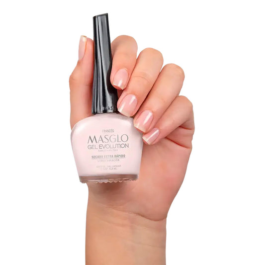 MASGLO Gel Evolution soft pink swatch showing versatile everyday shade