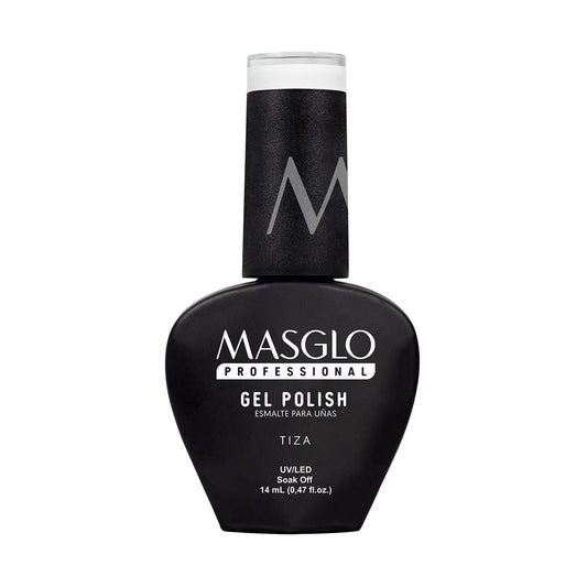 MASGLO gel polish bottle top view showing rich color for salon-quality nails at home.