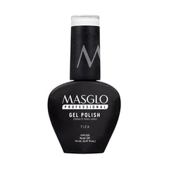 MASGLO gel polish bottle top view showing rich color for salon-quality nails at home.