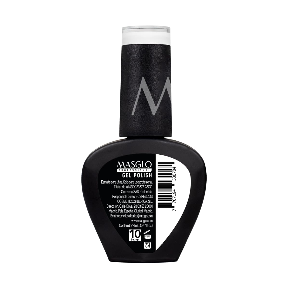 MASGLO gel polish flat brush in action for precise, smooth application.