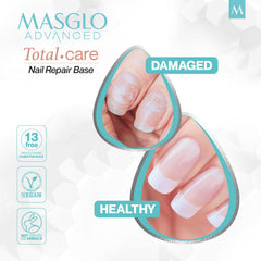 MASGLO tea tree oil formula application—deep nourishment for flexible nails.