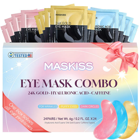 Maskiss 24k gold under-eye patches for smoothing wrinkles and boosting elasticity