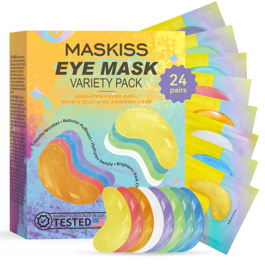 Maskiss 8-color eye patches pack for refreshed under-eye appearance.