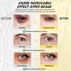 Maskiss blue hyaluronic under-eye patches provide deep hydration for a refreshed look