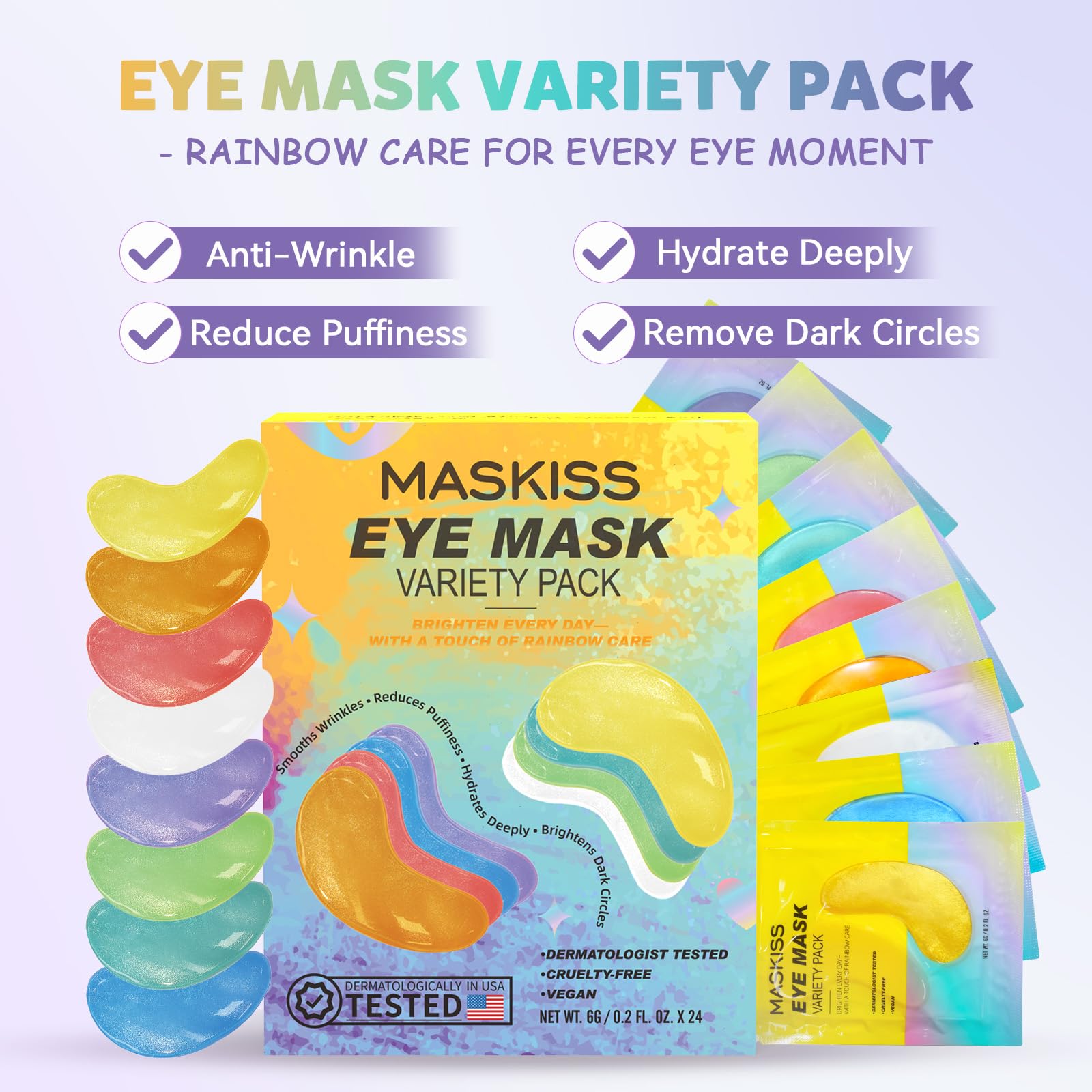 Maskiss individually wrapped patches maintain freshness for travel or daily use.