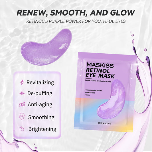 Maskiss Purple Eye Masks for brightening and puffiness relief during rest