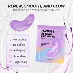 Maskiss Purple Eye Masks for brightening and puffiness relief during rest