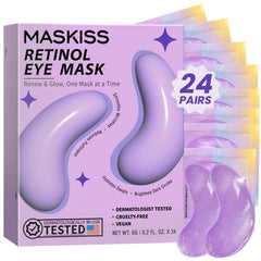 Maskiss Retinol Under Eye Patches 24 Pairs ready for nightly use to smooth wrinkles