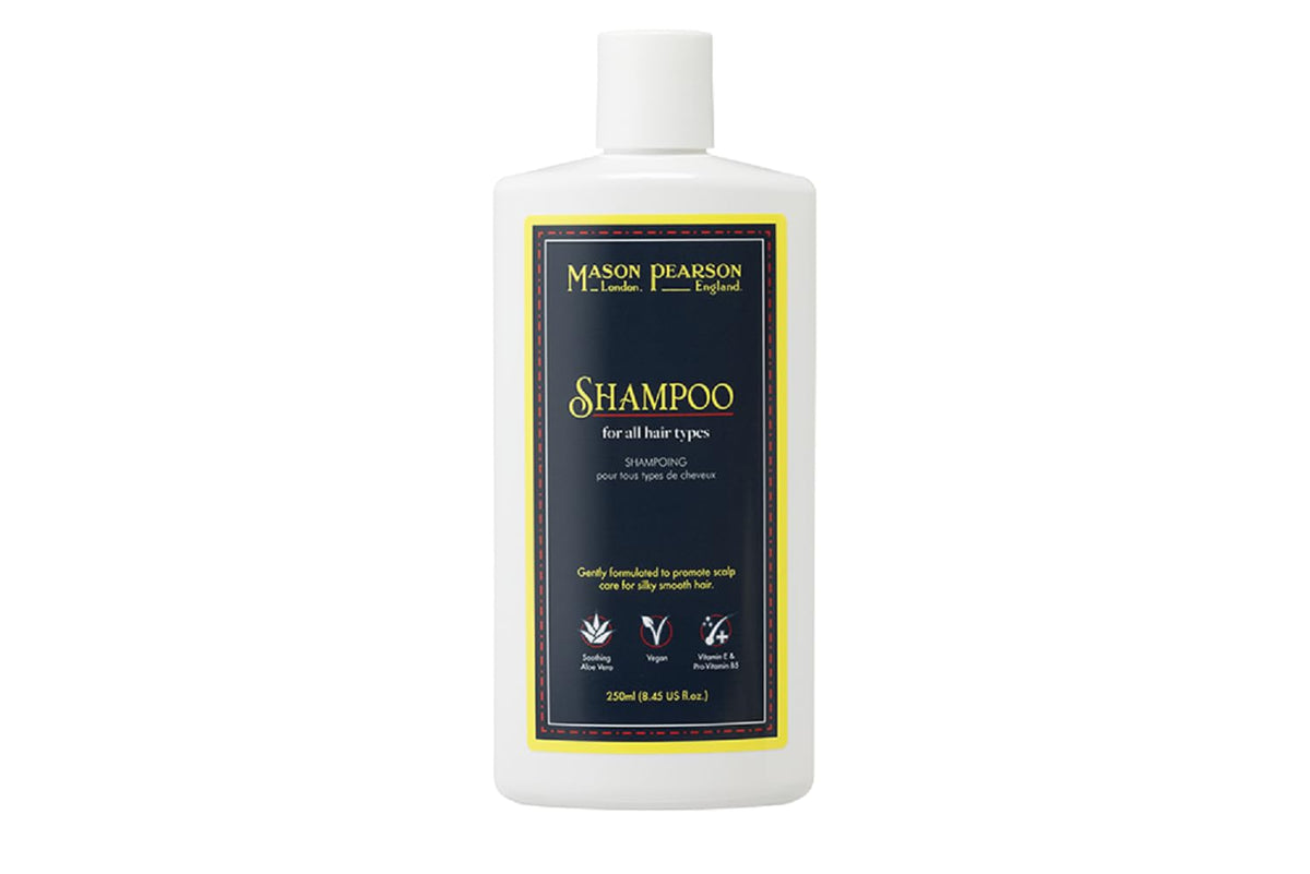 Mason Pearson Shampoo bottle pour highlights even oil distribution for all hair types