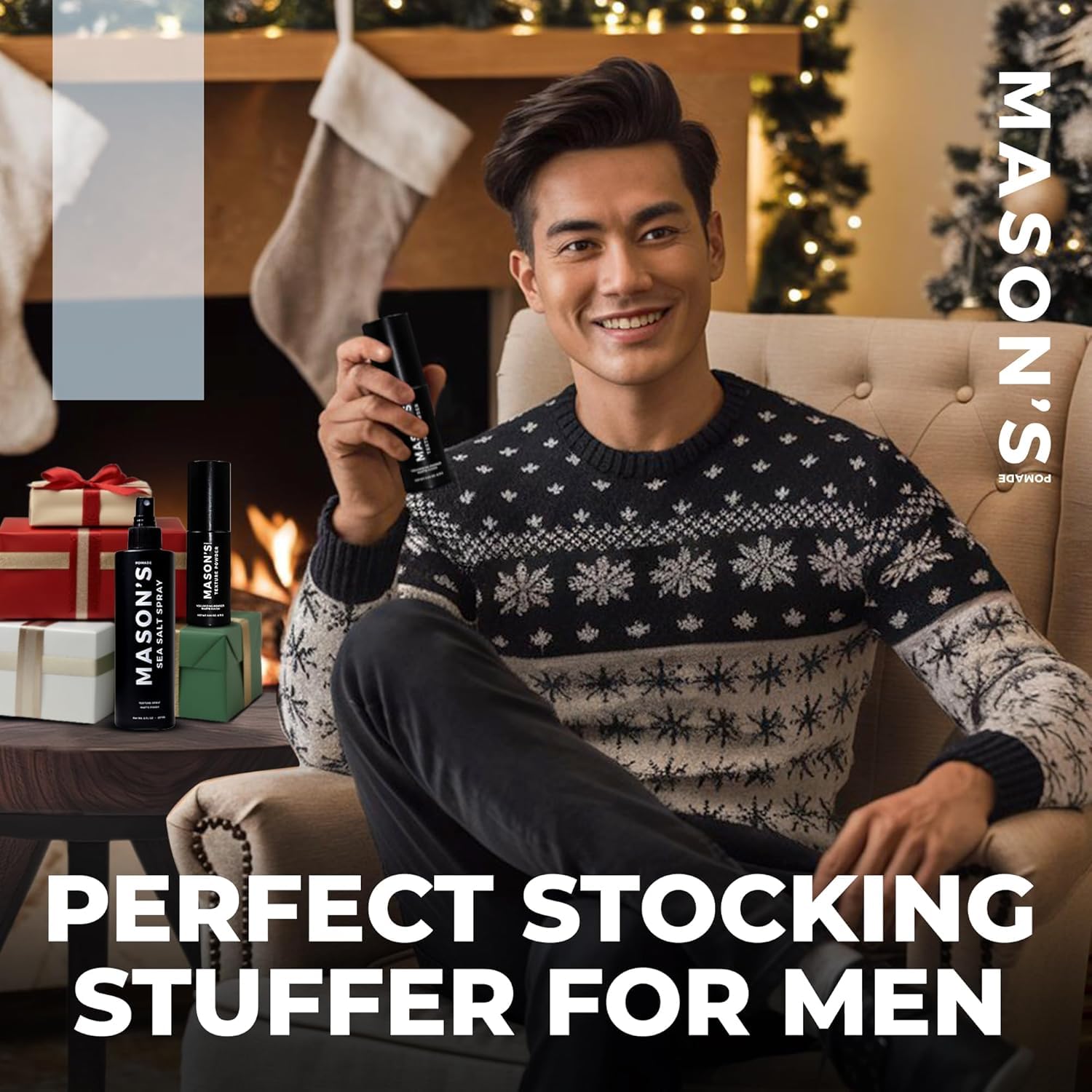 Mason’s Sea Salt Spray suits both men and women for easy styling.