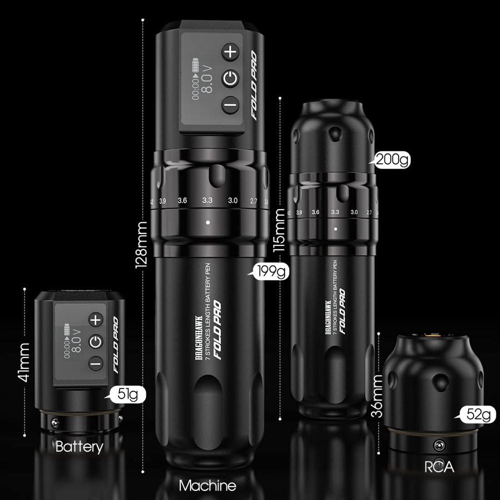 MAST TATTOO Fold Pro cordless design enabling flexible studio work