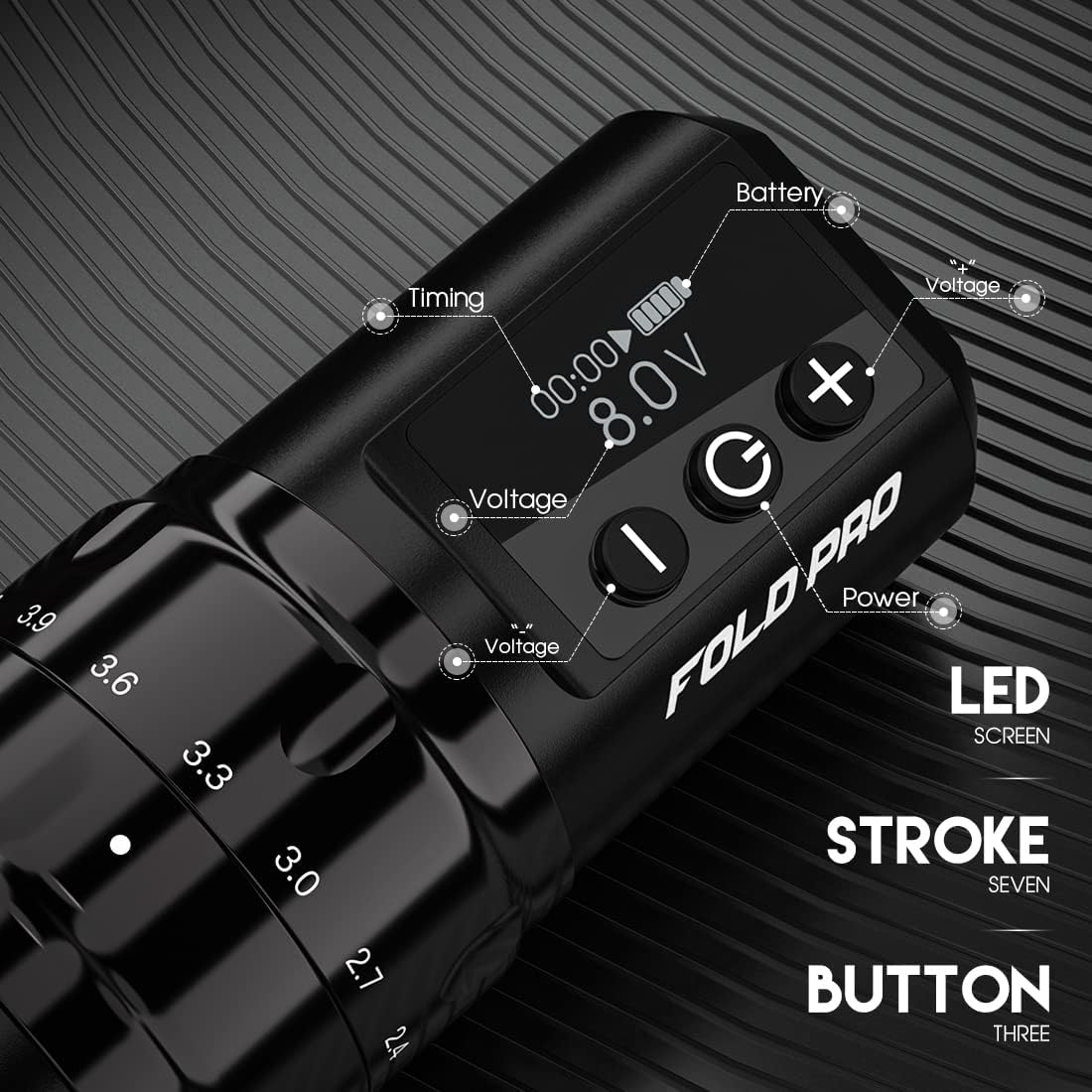 MAST TATTOO Fold Pro Mcore-C2 motor delivers powerful, smooth shading