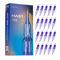 Mast Pro tattoo cartridges 20pcs 1005RS for precise lines and shading.