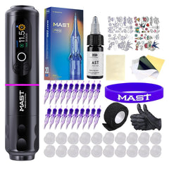 MAST TATTOO Archer2 tattoo pen setup showing cordless convenience for mobile sessions