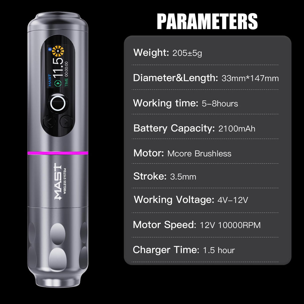 MAST TATTOO Archer2 wireless usage highlighting portability for on-site work