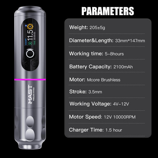 MAST TATTOO Archer2 wireless usage highlighting portability for on-site work