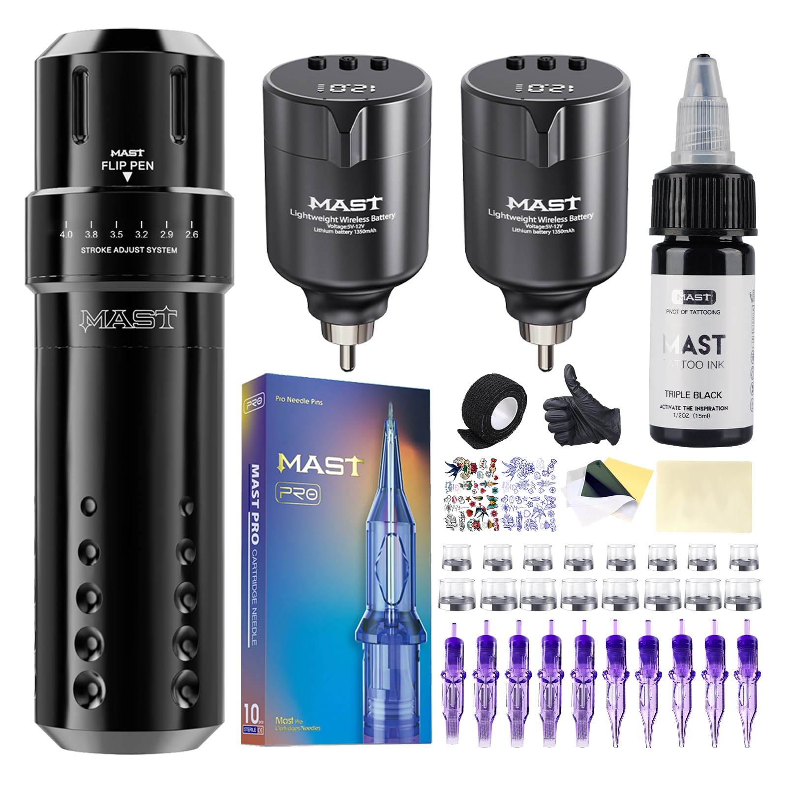 MAST TATTOO flip pen machine for precise lines during practice