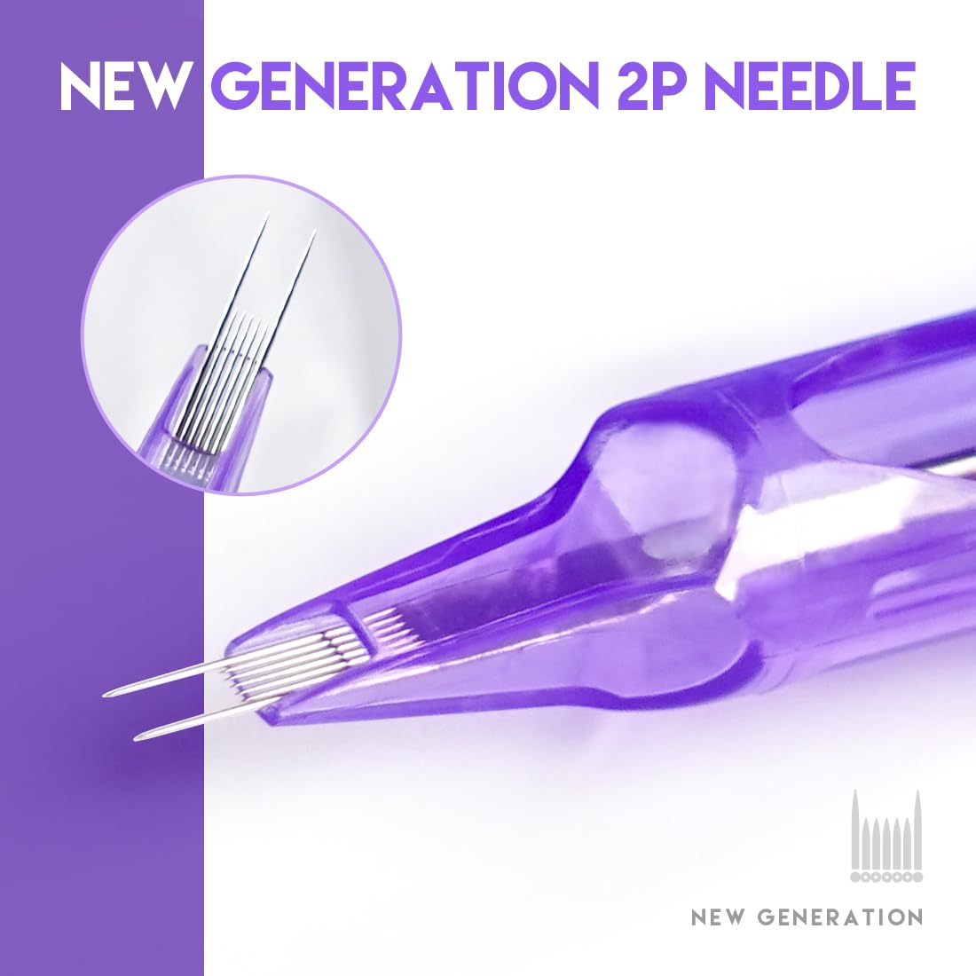 MAST TATTOO Mast Pro SMP 2-pin 0.3mm cartridge with clear body for easy cleaning