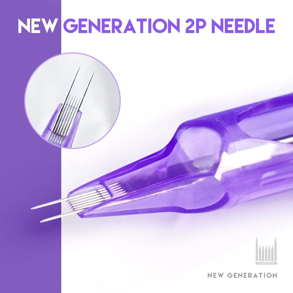 MAST TATTOO Mast Pro SMP 2-pin 0.3mm cartridge with clear body for easy cleaning
